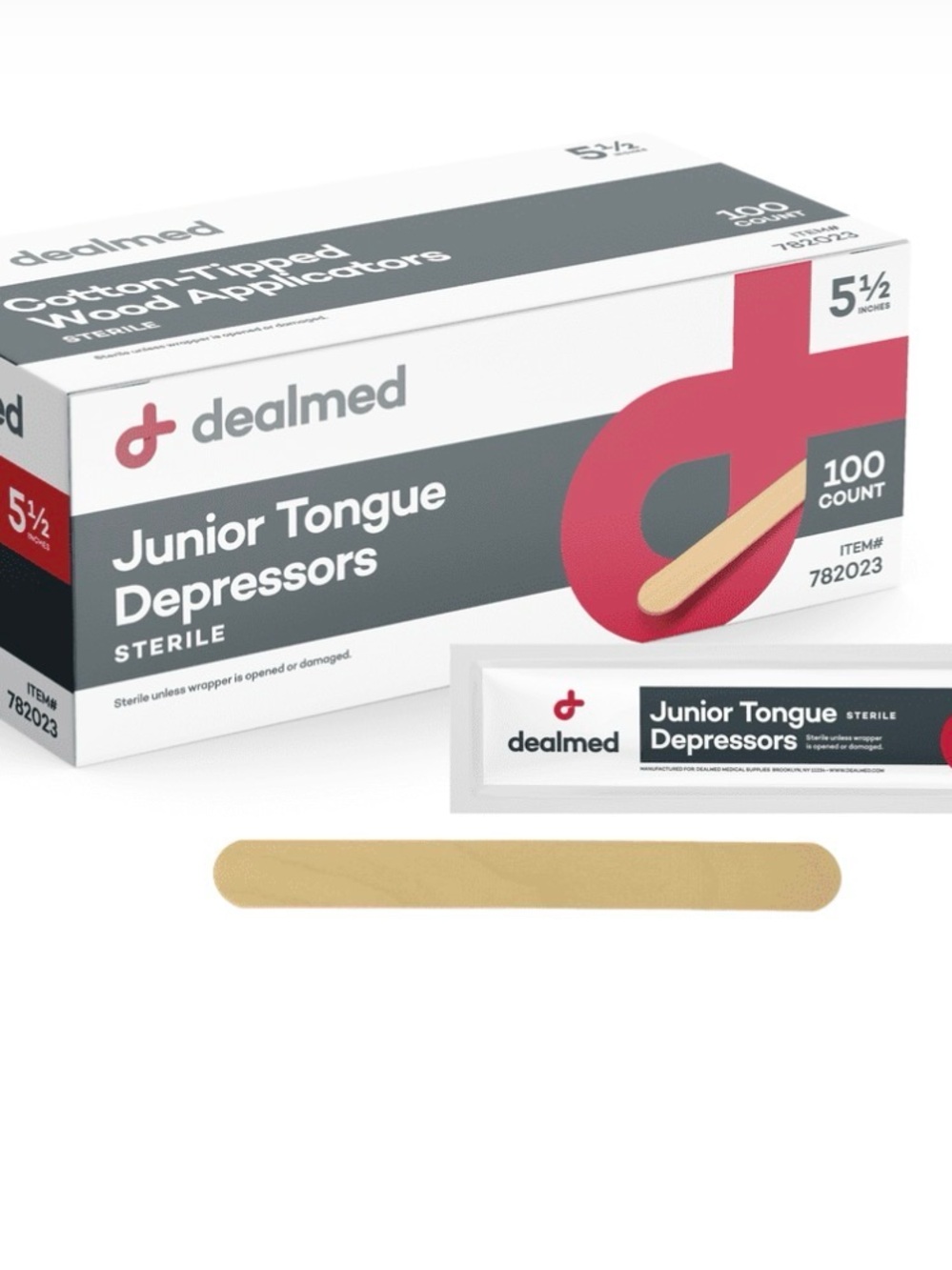 Junior Tongue Depressors - Natural Wood (Pack of 100)